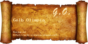 Gelb Olimpia névjegykártya
